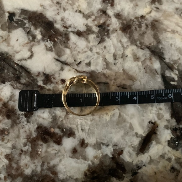 Vintage 14K Gold Diamond Double Heart Ring, Handmade, Stamped, Approx. Size 7.5 - Picture 3 of 10